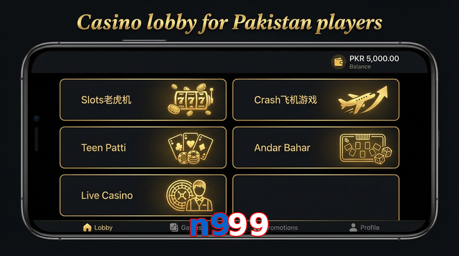 Lobby view of N999 for Pakistan users